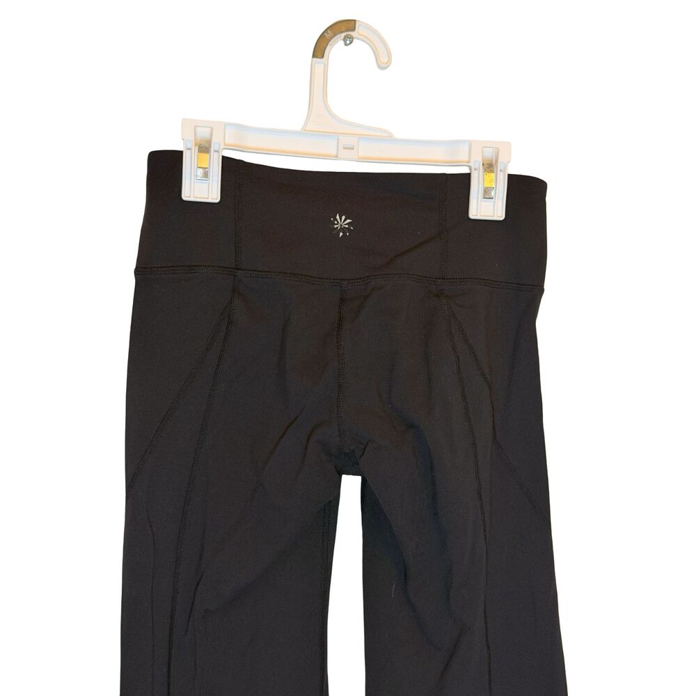 Athleta Black Flare Yoga Pants XS Nylon Supplex Bootcut Wide Leg Activewear - Picture 7 of 7